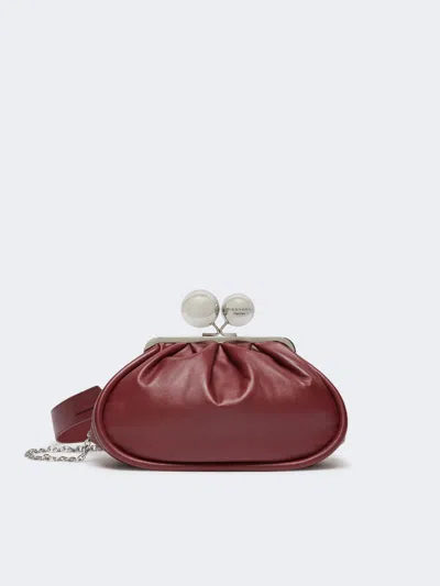 Max Mara Medium Pasticcino Bag In Glossy Nappa Leather In Red