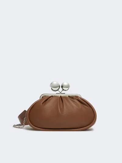 Max Mara Medium Pasticcino Bag In Glossy Nappa Leather In Tobacco
