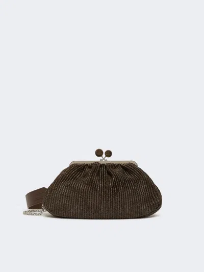 Max Mara Medium Raffia-effect Pasticcino Bag In Brown