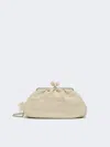 Max Mara Medium Raffia-effect Pasticcino Bag In Gray