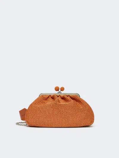 Max Mara Medium Raffia-effect Pasticcino Bag In Pink