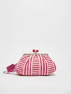 Max Mara Medium Raffia-look Jacquard Pasticcino Bag In Fuchsia