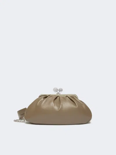 Max Mara Medium Sheepskin Pasticcino Bag In Mud