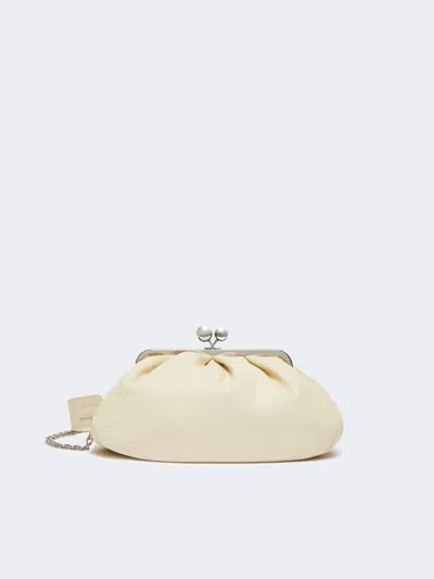 Max Mara Medium Sheepskin Pasticcino Bag In White