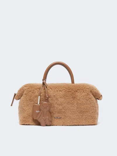 Max Mara Medium Teddy Boston Bag In Camel
