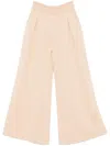 Max Mara Wool Wide Leg Trousers In Neutrals