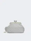 Max Mara Medium Woven Leather Pasticcino Bag In Gray
