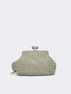 Max Mara Medium Woven Leather Pasticcino Bag In Green