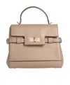 Max Mara Medium-sized Solid Leather Tote Bag In Nude