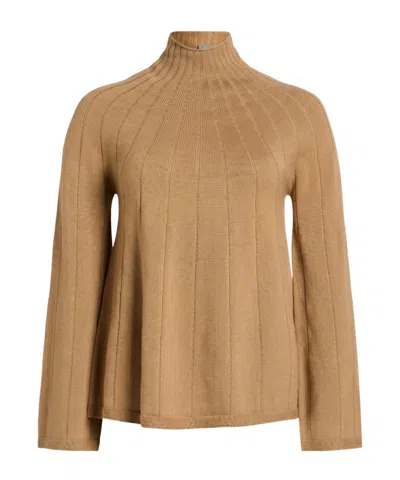 Max Mara Medium-thick High-neck Sweater In Brown