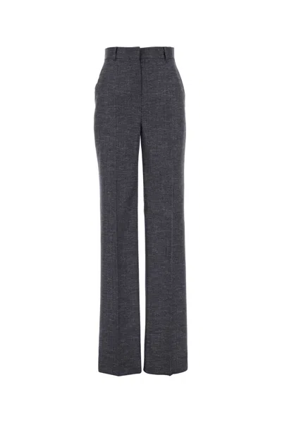 MAX MARA MELANGE BLUE WOOL BLEND EZIANA PANT