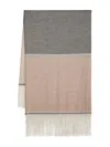 Max Mara Mélange-effect Fringed Scarf In Neutrals
