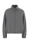 Max Mara Melange Wool-blend Oversized Sweatshirt In Grey