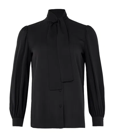 Max Mara Melania Long-sleeved Blouse In Black