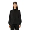 Max Mara Melania Pussy-bow Silk-crepe Blouse In Black