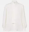 Max Mara Melania Silk Blouse In White