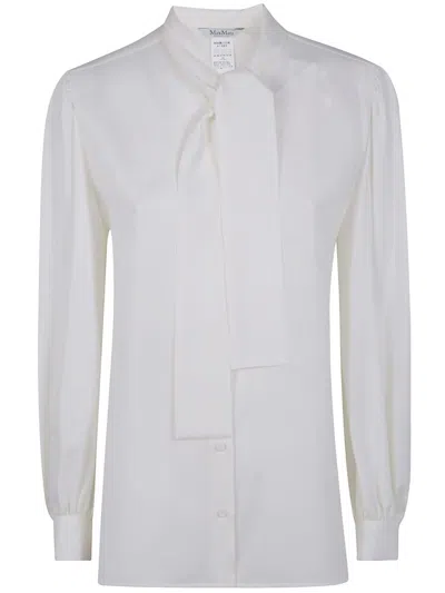 Max Mara Long Sleeve Shirt In White