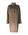 Max Mara Melina Logo Coat In Brown
