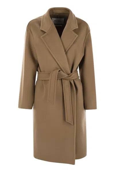 Max Mara Melinda - Cashmere Midi Coat With Belt In Brown