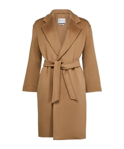 Max Mara Melinda Long-sleeved Coat In Brown