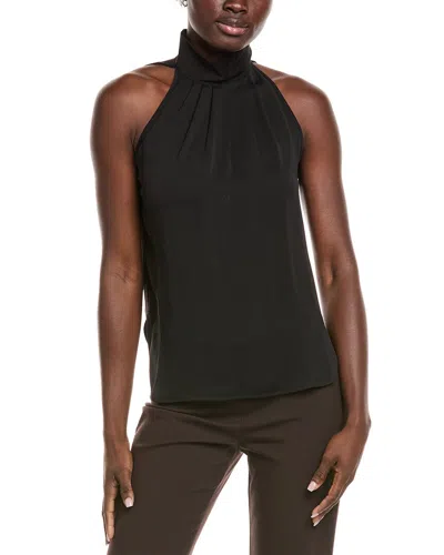 Max Mara Memore Silk Top In Black