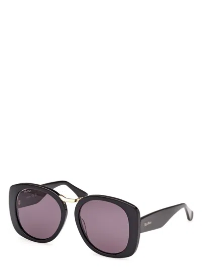 Max Mara Men's  Bridge Mm0092 01a Sunglasses In Shiny Black