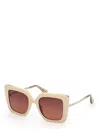 Max Mara Men's  Design4 Mm0051 25f Sunglasses In Ivory