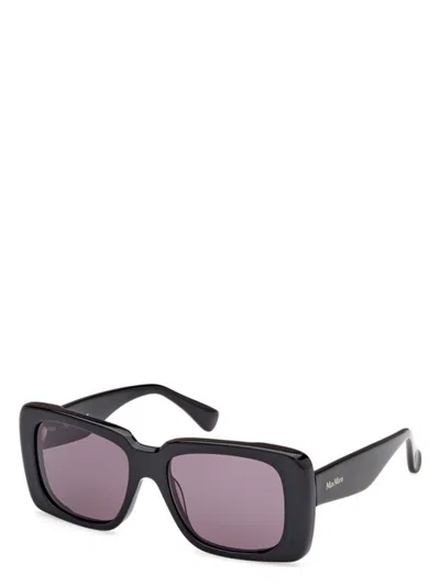 Max Mara Men's  Glimpse3 Mm0091 01a Sunglasses In Shiny Black