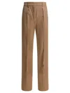 Max Mara Trousers With Pleated Front And Belt Loops In Multi