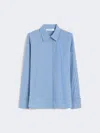 Max Mara Men's-style Cotton Shirt In Blue