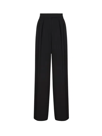 Max Mara Karub Stretch Wool Trousers In Black