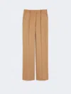 Max Mara Menswear-style Camel Trousers In Brown