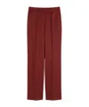 Max Mara Menswear-style Camel Trousers In Red