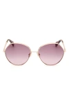 Max Mara Menton 57mm Round Sunglasses In Multi