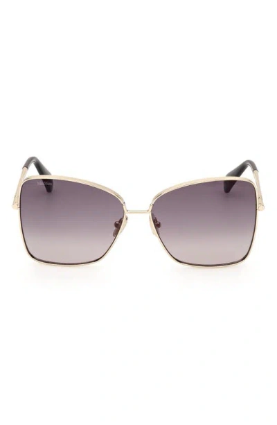 Max Mara Menton1 59mm Sunglasses In Gold / Gradient Smoke