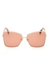Max Mara Women's Goldtone & Brown Menton 1 Butterfly Sunglasses In Gold/brown