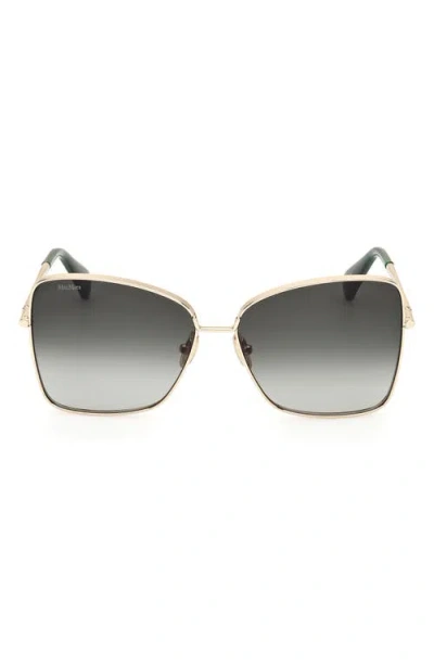 Max Mara Menton1 59mm Sunglasses In Gold/gradient Green