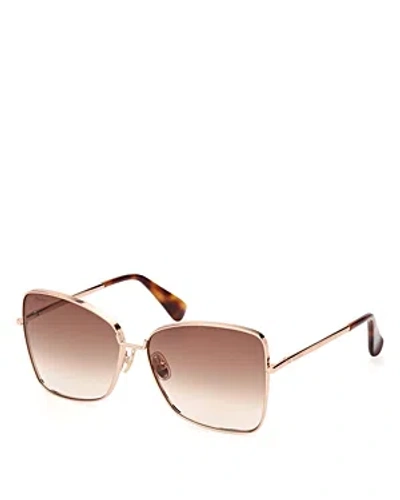 Max Mara 59mm Gradient Butterfly Sunglasses In Brown