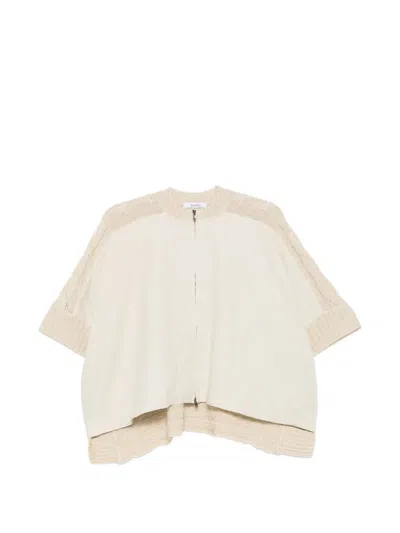 Max Mara Meresia Cable-knit Zip Cardigan In Neutral