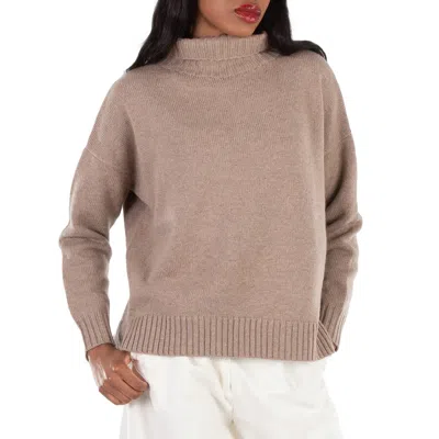 Max Mara Merino Wool-blend Turtleneck Sweater In Beige