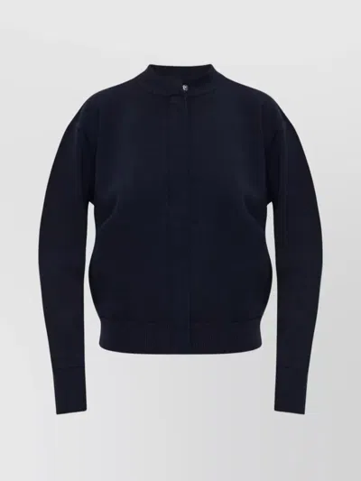 MAX MARA MERINO WOOL BOMBER JACKET WITH HIGH COLLAR