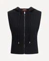 Max Mara Wool And Cashmere Hooded Gilet In Black