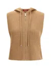 Max Mara Mescal Hooded Vest In Multi