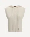 Max Mara Mescal Hooded Vest In Neutral