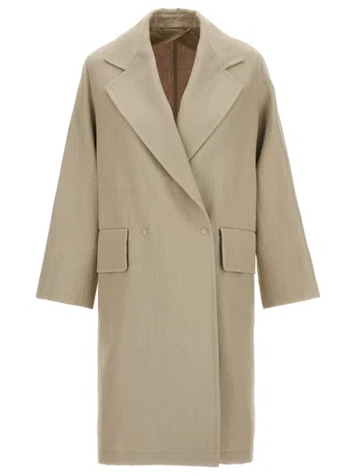 Max Mara 'mescal' Trench Coat In Brown