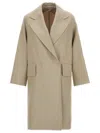 Max Mara Belted Double-breasted Trench Coat With Flap Pockets In Neutral