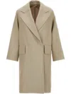 Max Mara Belted Double-breasted Trench Coat With Flap Pockets In Neutrals
