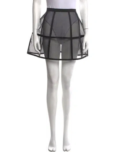 Pre-owned Max Mara Mesh Accents Mini Skirt In Black