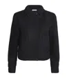 Max Mara Mesh Bomber Jacket In Black
