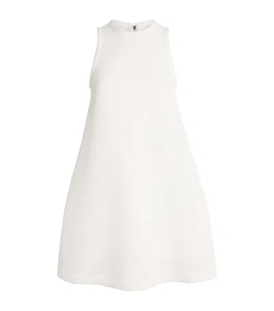 Max Mara Mesh Jersey Mini Dress In White